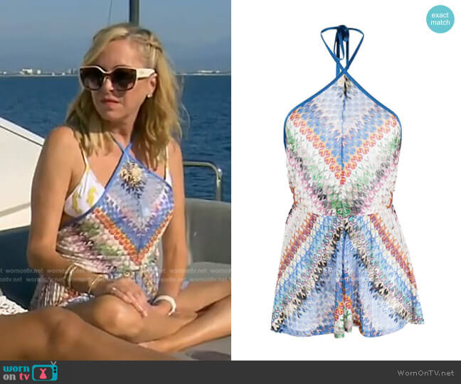 Missoni Fine-Knit Playsuit worn by Sutton Stracke on The Real Housewives of Beverly Hills
