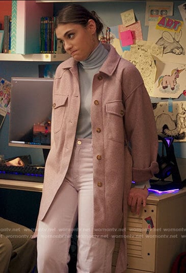 Nakia’s puple shirt jacket on Ms. Marvel