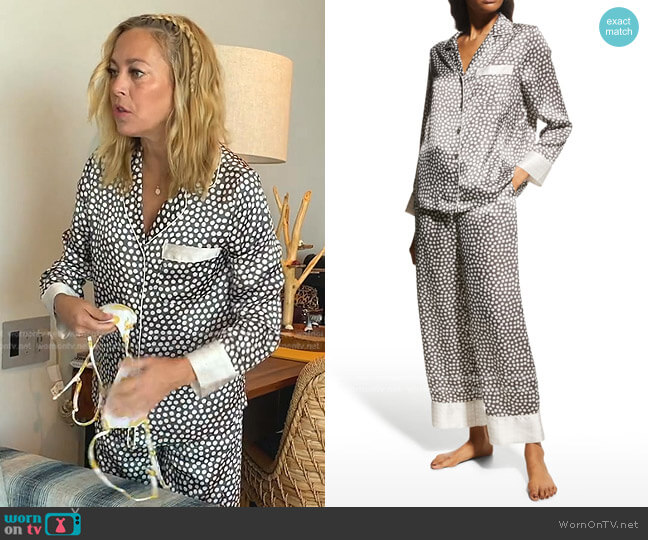 Neiman Marcus Polka Dot-Print Pajama Set worn by Sutton Stracke on The Real Housewives of Beverly Hills