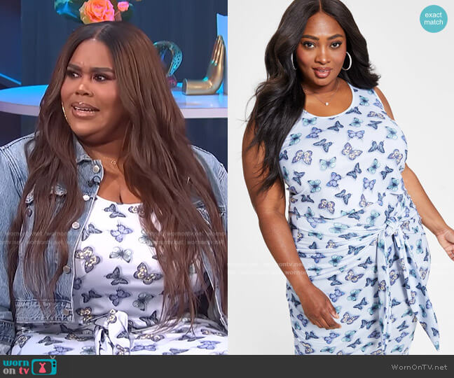 Nina Parker Trendy Plus Size Printed Tank worn by Nina Parker on E! News