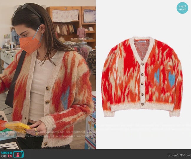 Streetwear No Maintenance ‘Still’ Shag Cardigan worn by Kendall Jenner (Kendall Jenner) on The Kardashians