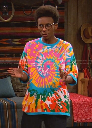 Noah’s multicolor tie dye tee on Bunkd