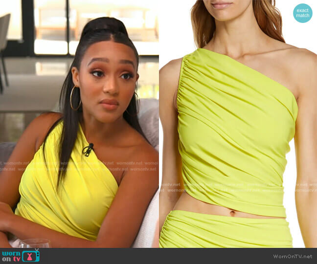 Norma Kamali Diana One-Shoulder Swim Top