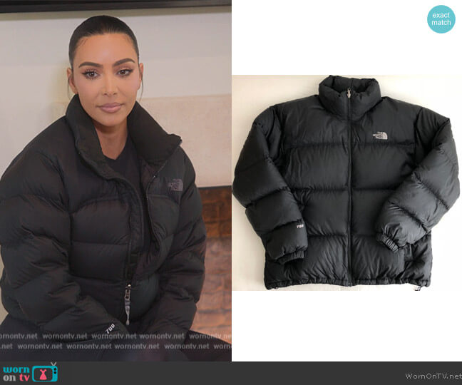 The North Face Nuptse 700 Down Puffer Jacket worn by Kim Kardashian (Kim Kardashian) on The Kardashians