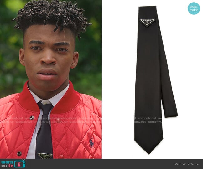Prada Nylon Gabardine Tie worn by Ben Wheeler (Jonas Dylan Allen) on First Kill