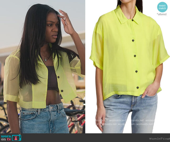 Rag and Bone Reed Oversized Shirt worn by Calliope Burns (Imani Lewis) on First Kill