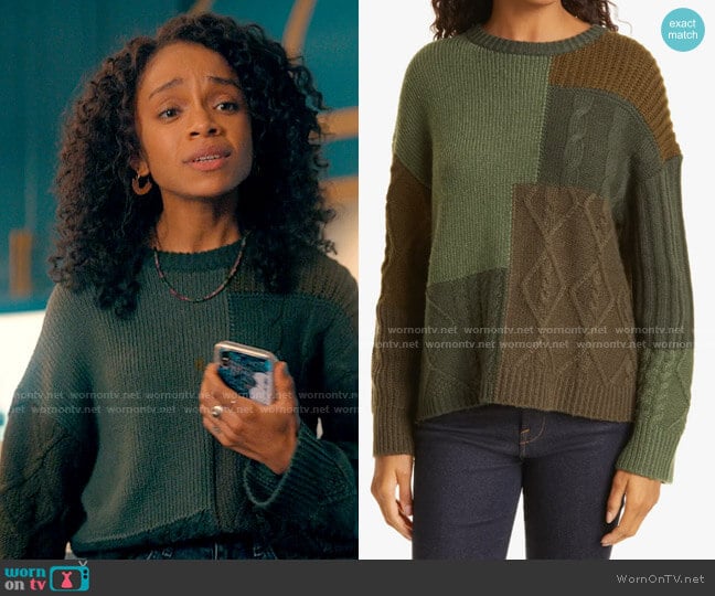 Rails Abel Sweater worn by Mia Brooks (Rachel Hilson) on Love Victor
