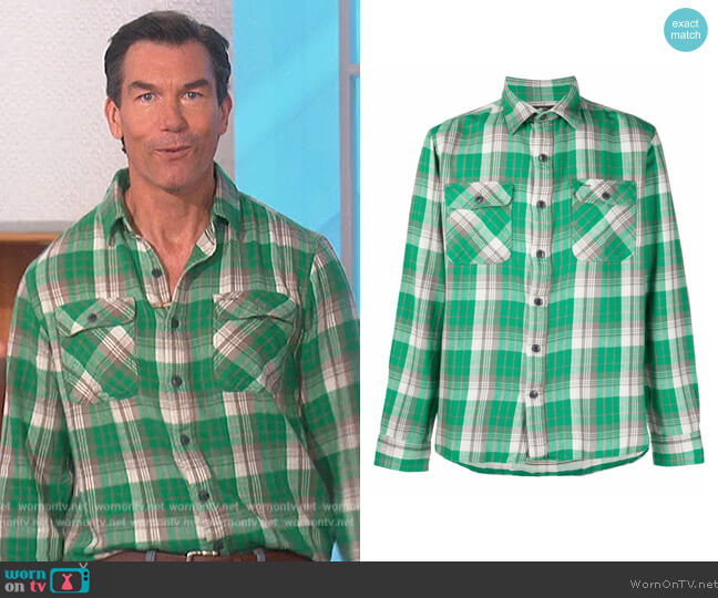 Ralph Lauren Plaid Twill Workshirt worn by Jerry O'Connell on The Talk