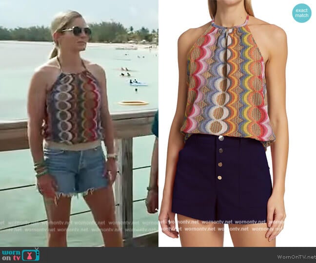 Ramy Brook Milana Halter Top worn by Sara Haines on The View