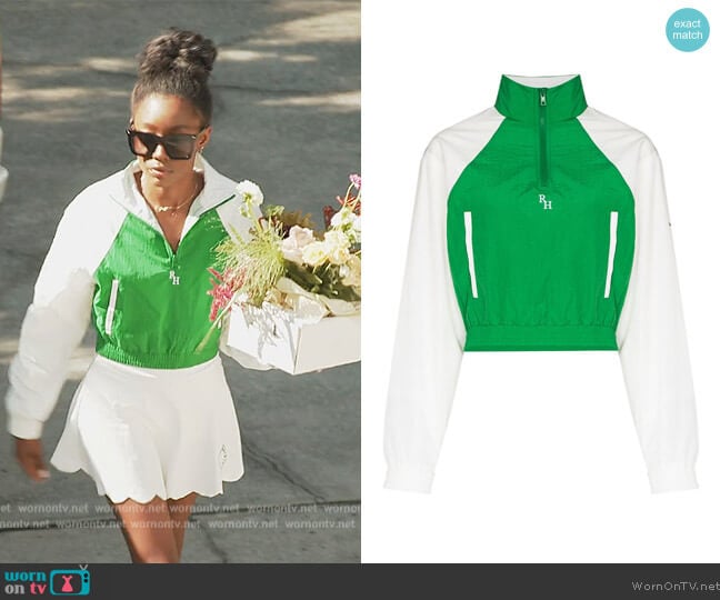 Recreational Habits Billie cropped windbreaker worn by Venita Aspen on Southern Charm