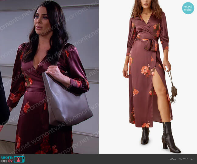 Reformation Merrick Long Sleeve Floral Dress worn by Chloe Lane (Nadia Bjorlin) on Days of our Lives