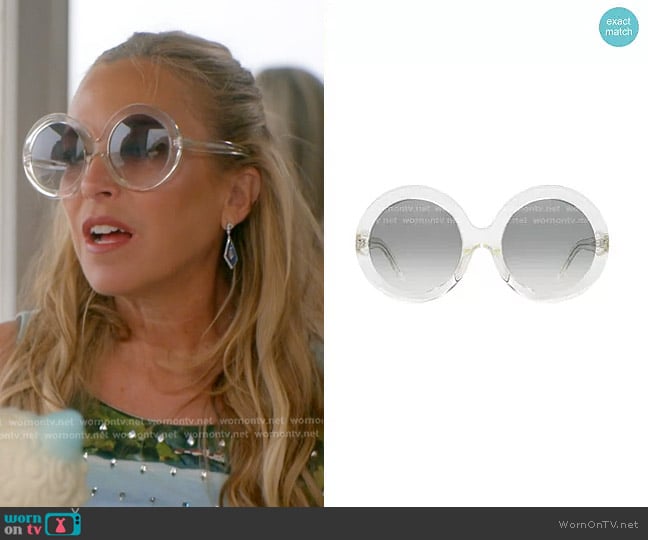 Celine Round Sunglasses worn by Sutton Stracke on The Real Housewives of Beverly Hills