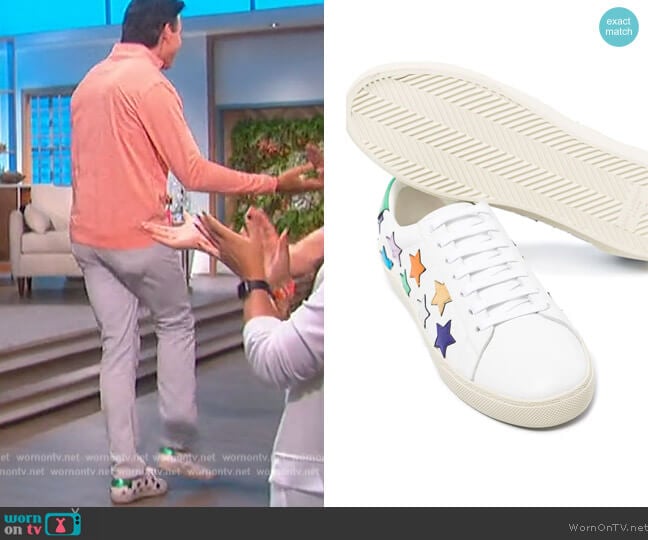 Saint Laurent SL06 Star lace-up sneakers worn by Jerry O'Connell on The Talk
