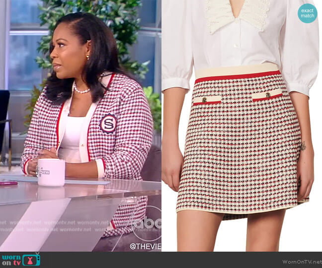 Sandro Rizal Check Miniskirt