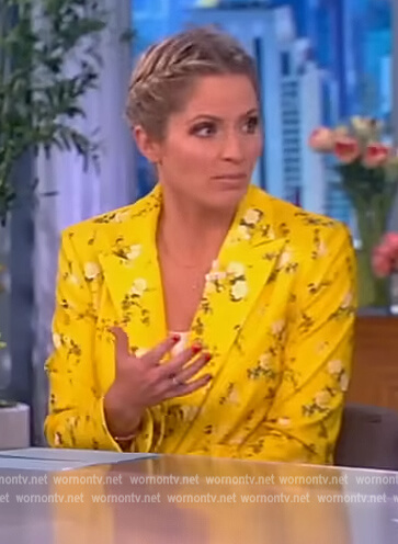 Sara’s yellow floral blazer on The View