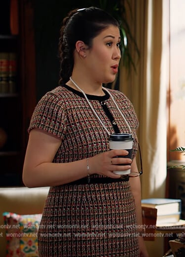 Sherri’s tweed shirtdress on All Rise