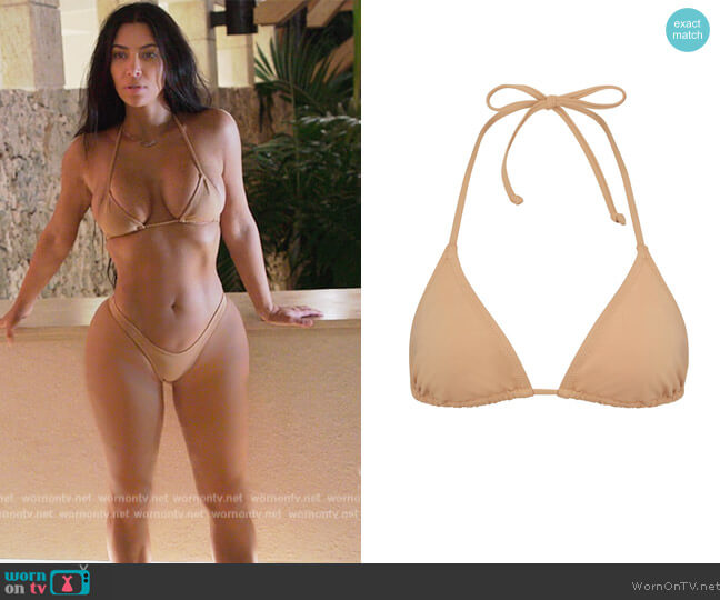 Skims Swim Triangle Top worn by Kim Kardashian (Kim Kardashian) on The Kardashians