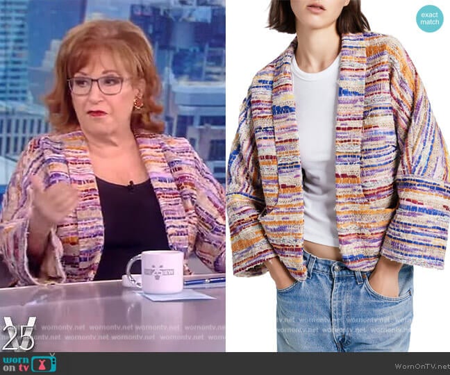 Smythe Mini Baja Tweed Jacket worn by Joy Behar on The View