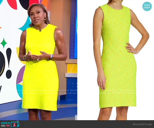 St. John Sparkle Slub Knit Dress worn by Robin Roberts on Good Morning America