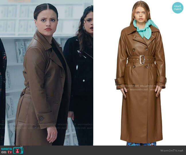 Stand Studio Malou Trench Coat worn by Maggie Vera (Sarah Jeffery) on Charmed