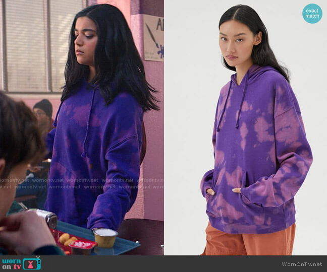 Standard Cloth Stockton Tie Dye Hoodie worn by Kamala Khan (Iman Vellani) on Ms. Marvel