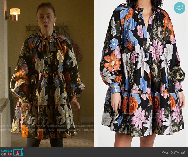 Stine Goya Jasmine Dress in Botanical worn by Becky Green (Erin Doherty) on Chloe