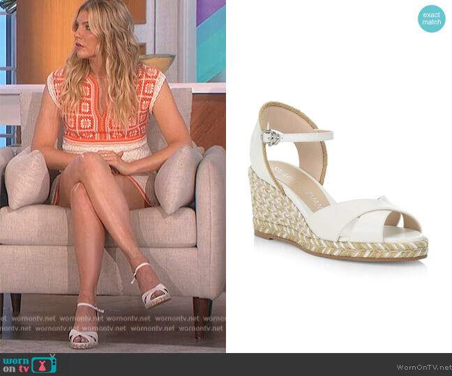 Stuart Weitzman Mirela Espadrille Sandal worn by Amanda Kloots on The Talk