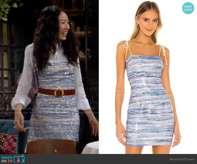 Superdown Keelie Dress worn by Allie Nguyen (Kelsey Wang) on The Young and the Restless