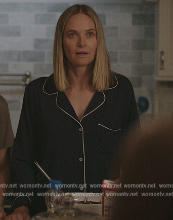 Susannah’s navy pajamas on The Summer I Turned Pretty