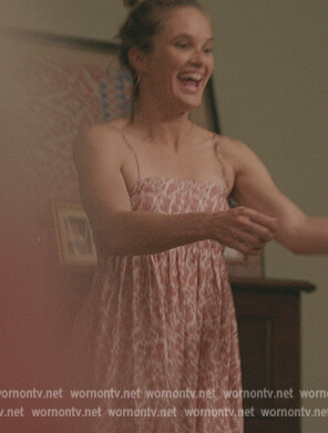 Susannah’s red floral print maxi dress on The Summer I Turned Pretty
