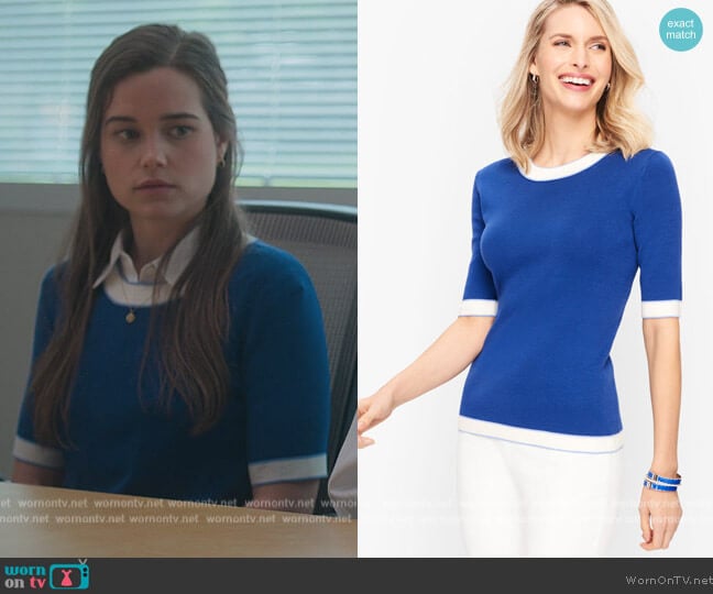 Talbots Cotton Blend Sweater worn by Juliette Fairmont (Sarah Catherine Hook) on First Kill