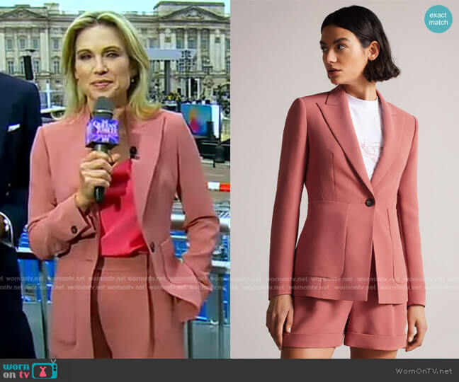 Ted Baker Kelsyaj Blazer worn by Amy Robach on Good Morning America