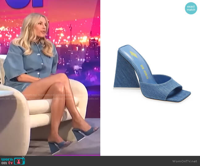 The Attico Devon Slide Sandal worn by Morgan Stewart on E! News