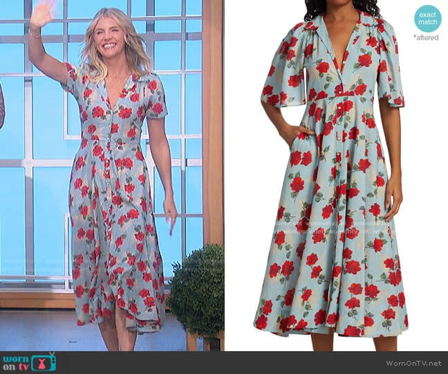 The Great The Bridge Floral Midi-Dress worn by Amanda Kloots on The Talk