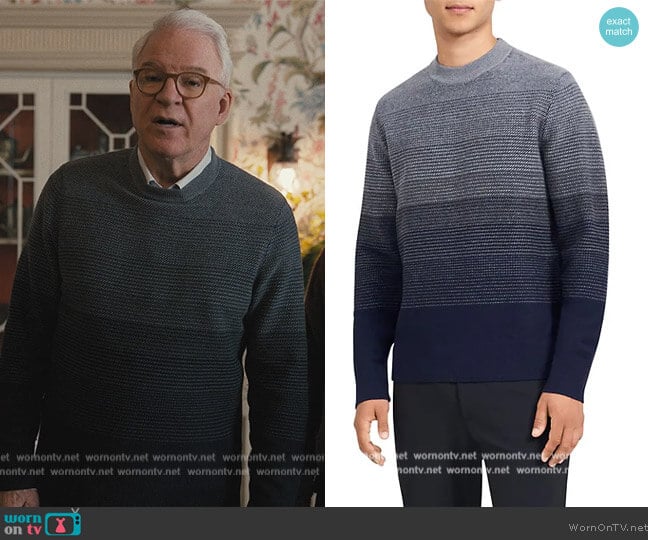 Theory Burton Crewneck Sweater worn by Charles-Haden Savage (Steve Martin) on Only Murders in the Building
