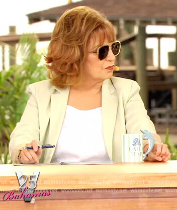 Joy’s mint double breasted blazer on The View