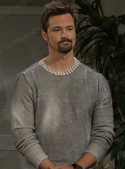 Thomas’s distressed sweater on The Bold and the Beautiful