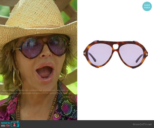 Tom Ford FT0882 Pilot Sunglasses worn by Lisa Rinna on The Real Housewives of Beverly Hills