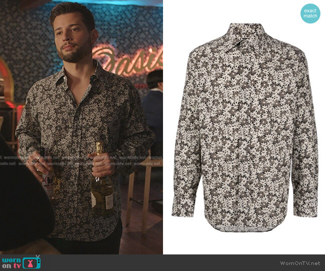 Tom Ford Daisy Floral-Print Shirt worn by Sam Flores (Rafael de la Fuente) on Dynasty