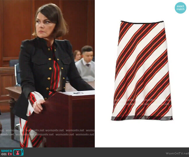 Tory Burch Striped Skirt worn by Maggie Palmer (Suzanne Cryer) on All Rise