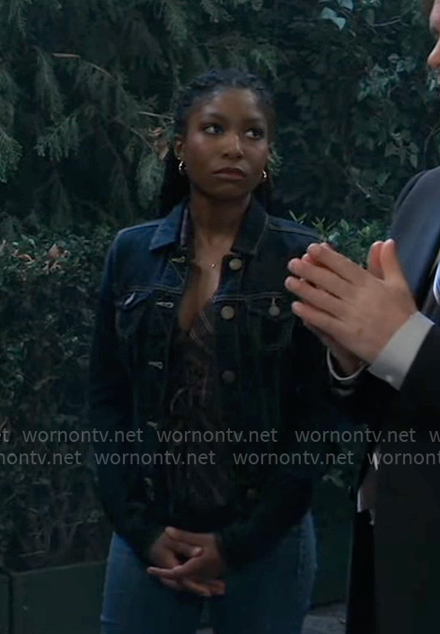 Trina’s denim jacket on General Hospital