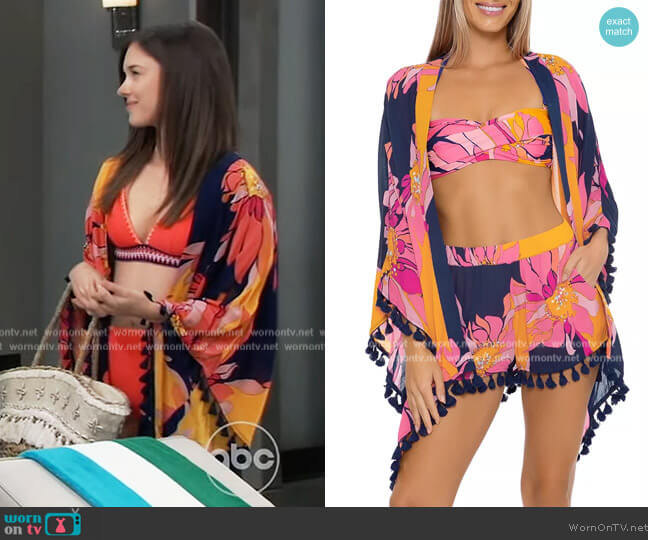 Trina Turk Breeze Tunic Cover-Up worn by Willow Tait (Katelyn MacMullen) on General Hospital
