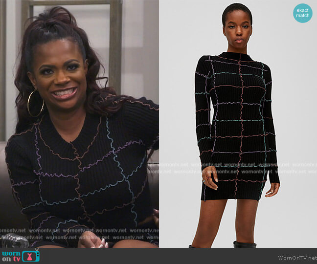 Twik Reverse seams ribbed dress worn by Kandi Burruss on The Real Housewives of Atlanta