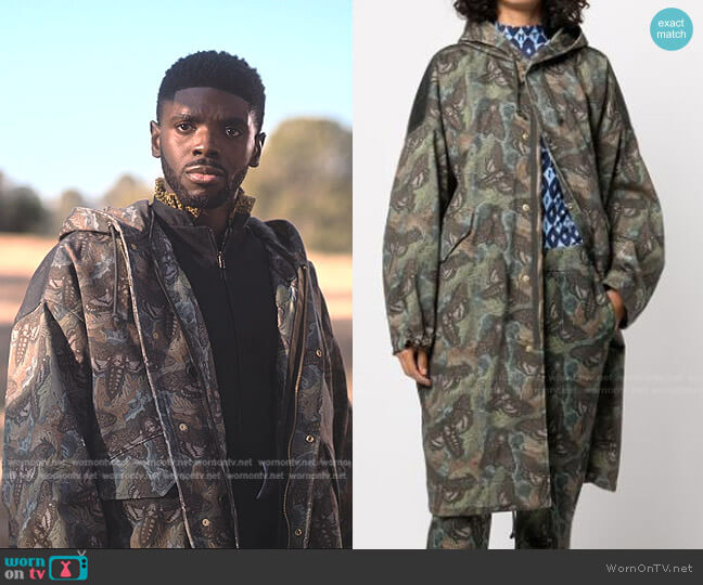 Undercover Graphic-Print Rain Jacket worn by Tom Swift (Tian Richards) on Tom Swift