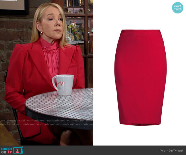 Ungaro Bridget Skirt worn by Nikki Reed Newman (Melody Thomas-Scott) on The Young and the Restless