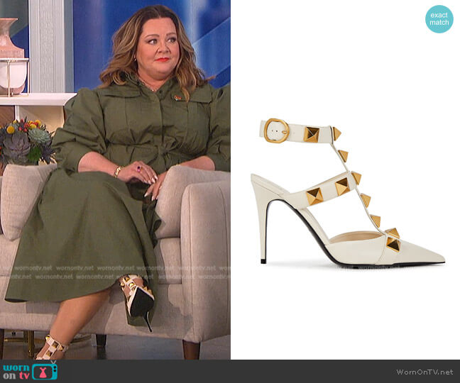 Valentino Garavani Roman Stud 100 Leather Pumps