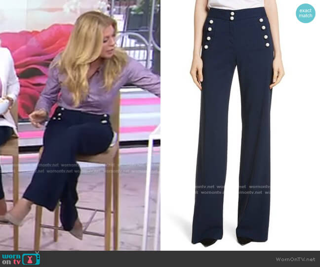 Veronica Beard Adley Sailor Pants worn by Jill Martin on Today