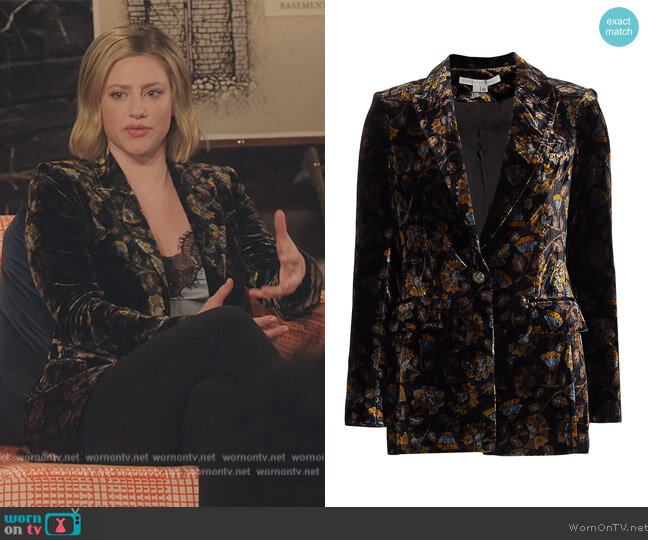Veronica Beard Long and Lean Dickey Jacket worn by Betty Cooper (Lili Reinhart) on Riverdale