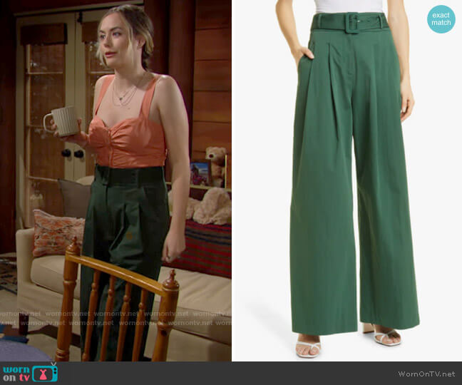 Veronica Beard Maliyah Pants worn by Hope Logan (Annika Noelle) on The Bold and the Beautiful