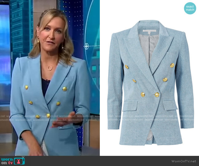 Veronica Beard Miller Denim Jacket worn by Lara Spencer on Good Morning America